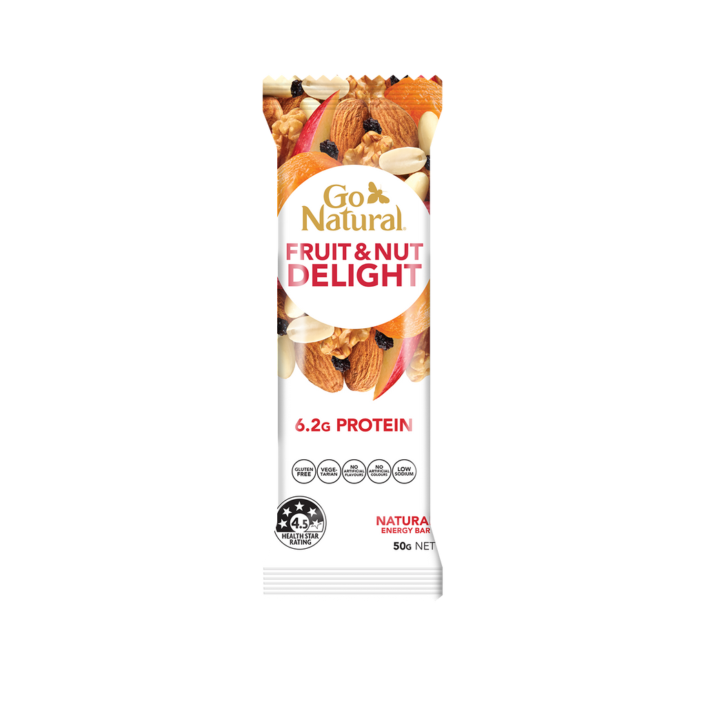 Go Natural Snack Bar Fruit and Nut Delight Bar Containing Protein