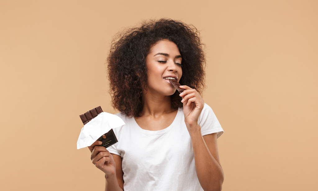 What no one tells you about sugar addiction, woman eating chocolate