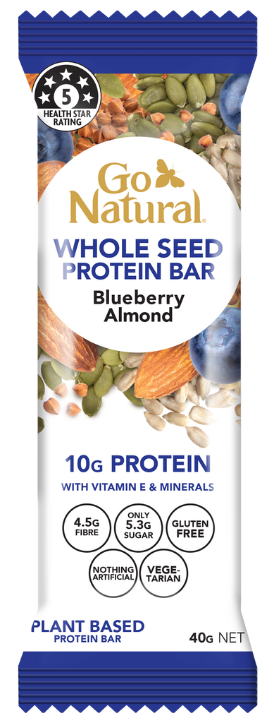 WHOLE SEED PROTEIN BAR BLUEBERRY ALMOND 16 x 40g