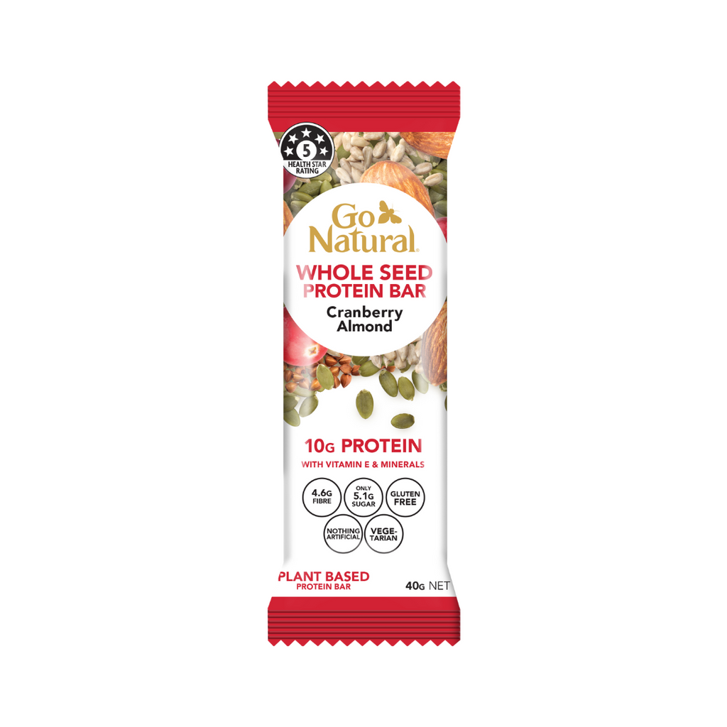 WHOLE SEED PROTEIN BAR CRANBERRY ALMOND 16 x 40g