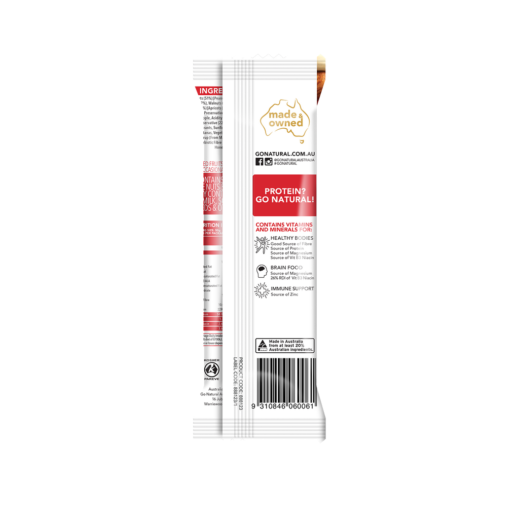 Go Natural Snack Bar Fruit and Nut Delight Bar Containing Protein