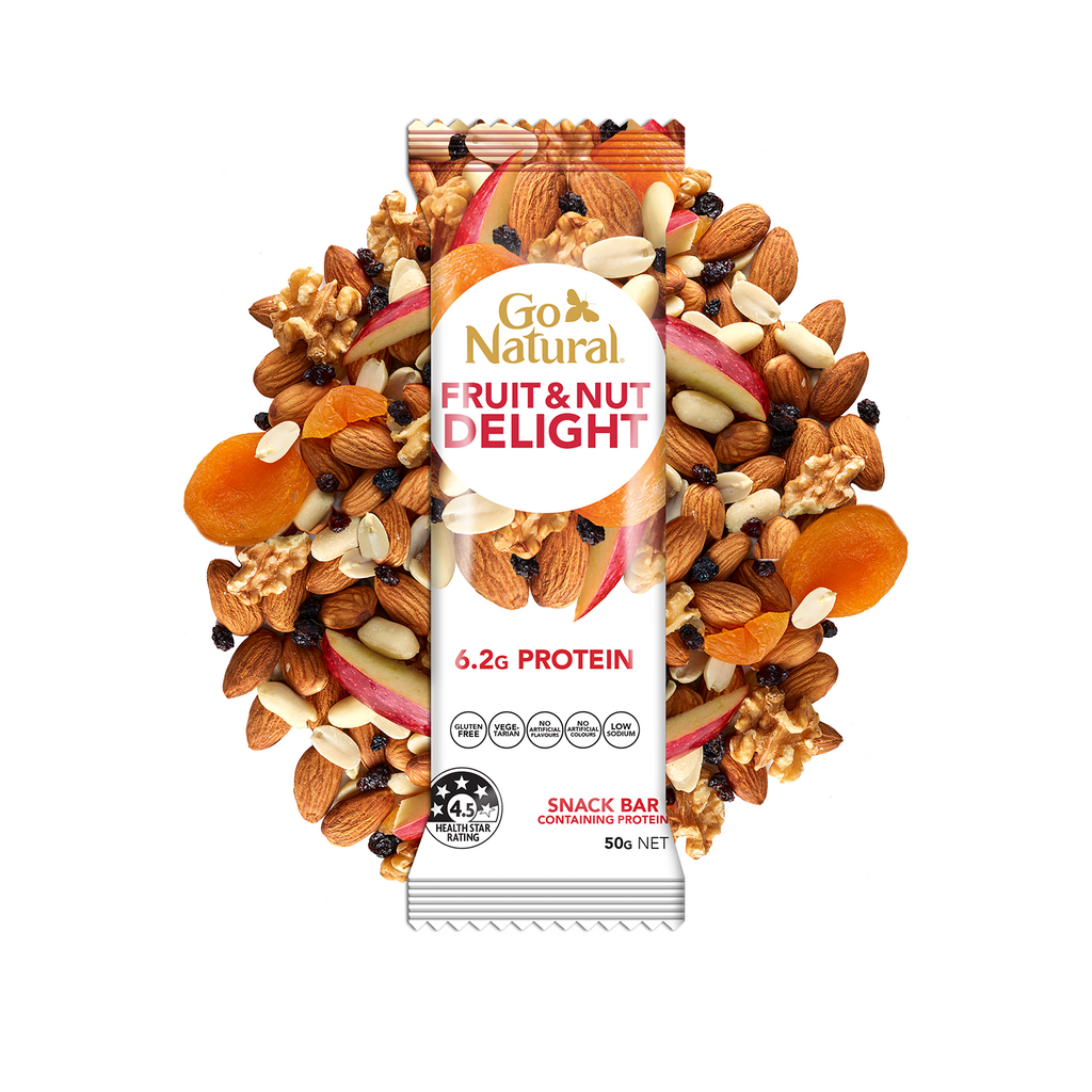 Go Natural Snack Bar Fruit and Nut Delight Bar Containing Protein