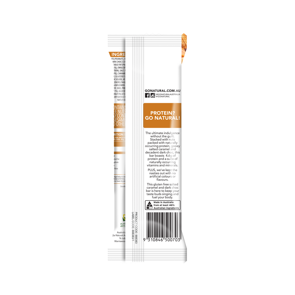 CHOC SALTED CARAMEL BAR 16x 40g Go Natural Australia choc-salted-caramel-bar-16x-40g-go-natural-australia