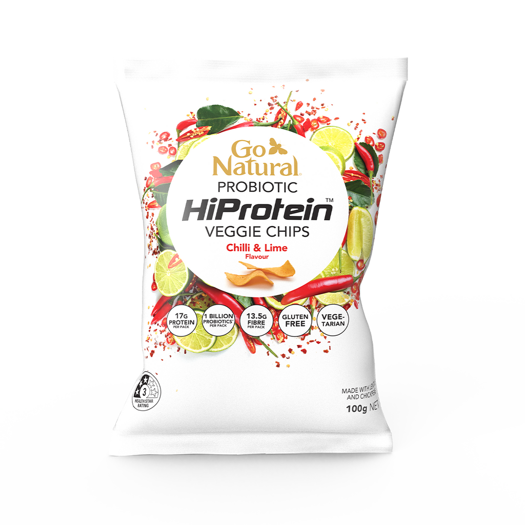 HiPROTEIN CHIPS - CHILLI & LIME FLAVOUR 100g - MINIMUM ORDER QTY 5 x 100g